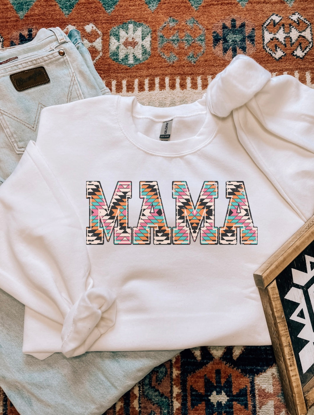 Pink Aztec Mama Tee or Pullover