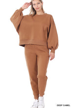 Load image into Gallery viewer, Balloon Sleeve Sweatshirt &amp; Sweatpants Set (DS)
