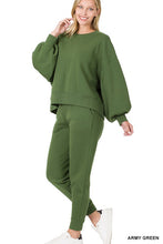 Load image into Gallery viewer, Balloon Sleeve Sweatshirt &amp; Sweatpants Set (DS)
