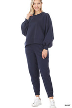 Load image into Gallery viewer, Balloon Sleeve Sweatshirt &amp; Sweatpants Set (DS)
