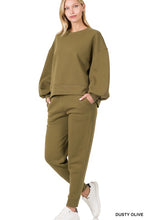 Load image into Gallery viewer, Balloon Sleeve Sweatshirt &amp; Sweatpants Set (DS)
