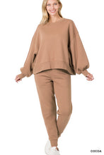 Load image into Gallery viewer, Balloon Sleeve Sweatshirt &amp; Sweatpants Set (DS)
