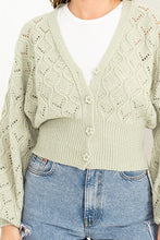 Load image into Gallery viewer, Days Together Pointelle Sweater Cardigan (DS)
