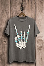 Load image into Gallery viewer, Skeleton Rock Hand Sign Graphic Top (DS)
