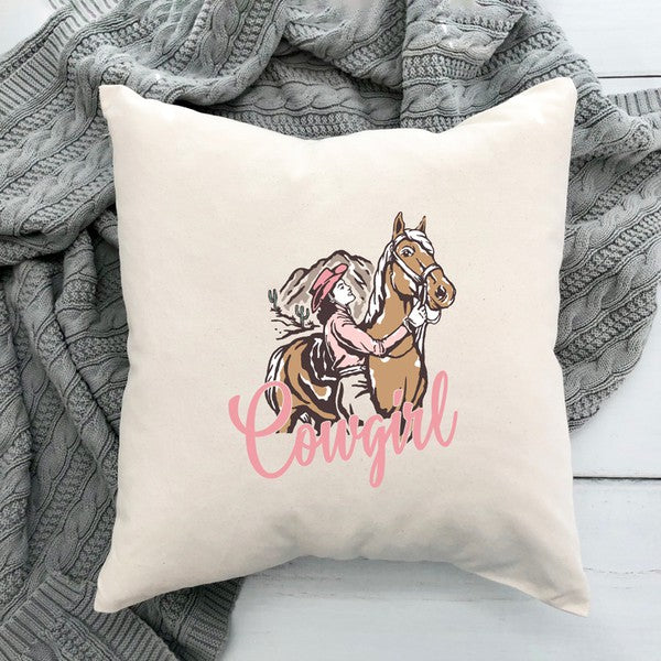 Retro Cowgirl Pillow Cover (DS)