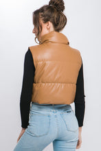 Load image into Gallery viewer, Faux Leather Puffer Vest (DS)
