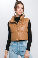 Load image into Gallery viewer, Faux Leather Puffer Vest (DS)
