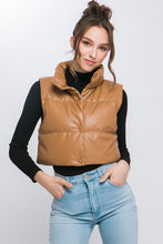 Load image into Gallery viewer, Faux Leather Puffer Vest (DS)
