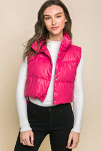 Load image into Gallery viewer, Faux Leather Puffer Vest (DS)
