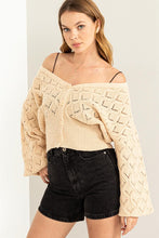 Load image into Gallery viewer, Days Together Pointelle Sweater Cardigan (DS)
