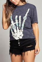 Load image into Gallery viewer, Skeleton Rock Hand Sign Graphic Top (DS)
