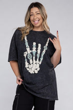 Load image into Gallery viewer, Curvy - Skeleton Rock Hand Sign Graphic Top (DS)
