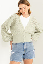 Load image into Gallery viewer, Days Together Pointelle Sweater Cardigan (DS)
