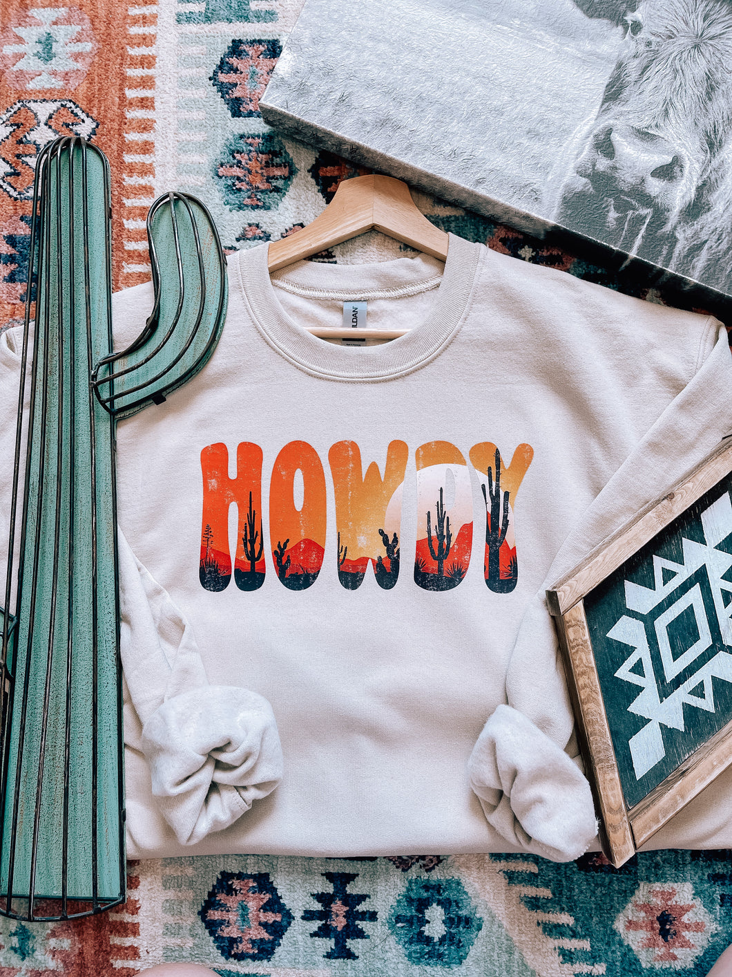 Howdy Desert Sunset tee or pullover