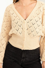 Load image into Gallery viewer, Days Together Pointelle Sweater Cardigan (DS)
