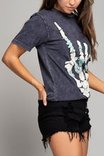 Load image into Gallery viewer, Skeleton Rock Hand Sign Graphic Top (DS)
