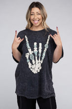 Load image into Gallery viewer, Curvy - Skeleton Rock Hand Sign Graphic Top (DS)
