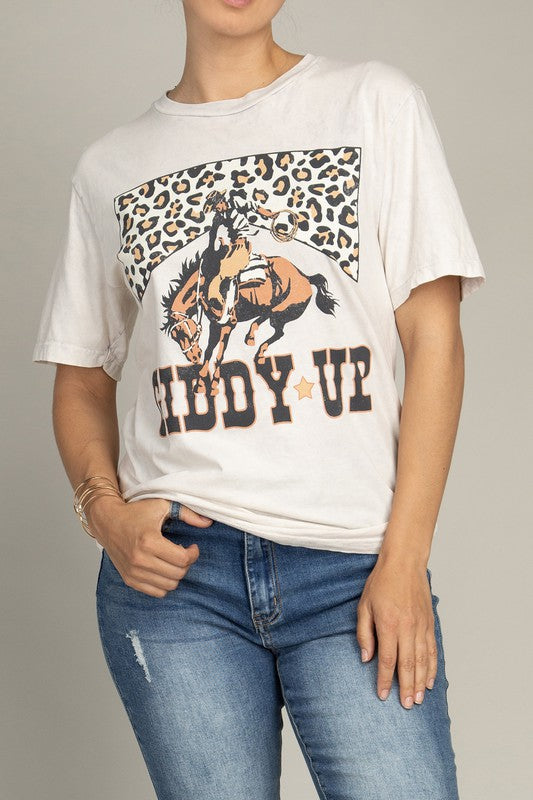 Giddy Up Graphic Top (DS)