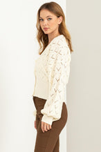 Load image into Gallery viewer, Days Together Pointelle Sweater Cardigan (DS)
