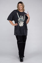 Load image into Gallery viewer, Curvy - Skeleton Rock Hand Sign Graphic Top (DS)
