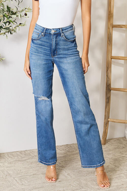 Judy Blue Full Size High Waist Distressed Jeans (DS)