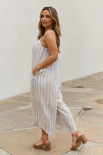 Load image into Gallery viewer, HEYSON Full Size Multi Colored Striped Jumpsuit with Pockets (DS)
