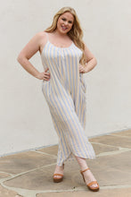 Load image into Gallery viewer, HEYSON Full Size Multi Colored Striped Jumpsuit with Pockets (DS)
