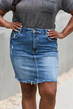 Load image into Gallery viewer, The Amelia *all sizes* Denim Mini Skirt (DS)
