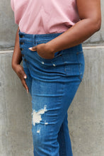 Load image into Gallery viewer, Judy Blue Melanie *all sizes* High Waisted Distressed Boyfriend Jeans (DS)
