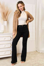 Load image into Gallery viewer, Woven Right Openwork Horizontal Ribbing Open Front Cardigan (DS)
