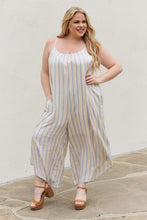 Load image into Gallery viewer, HEYSON Full Size Multi Colored Striped Jumpsuit with Pockets (DS)
