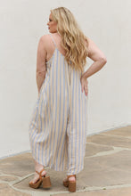 Load image into Gallery viewer, HEYSON Full Size Multi Colored Striped Jumpsuit with Pockets (DS)
