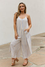 Load image into Gallery viewer, HEYSON Full Size Multi Colored Striped Jumpsuit with Pockets (DS)
