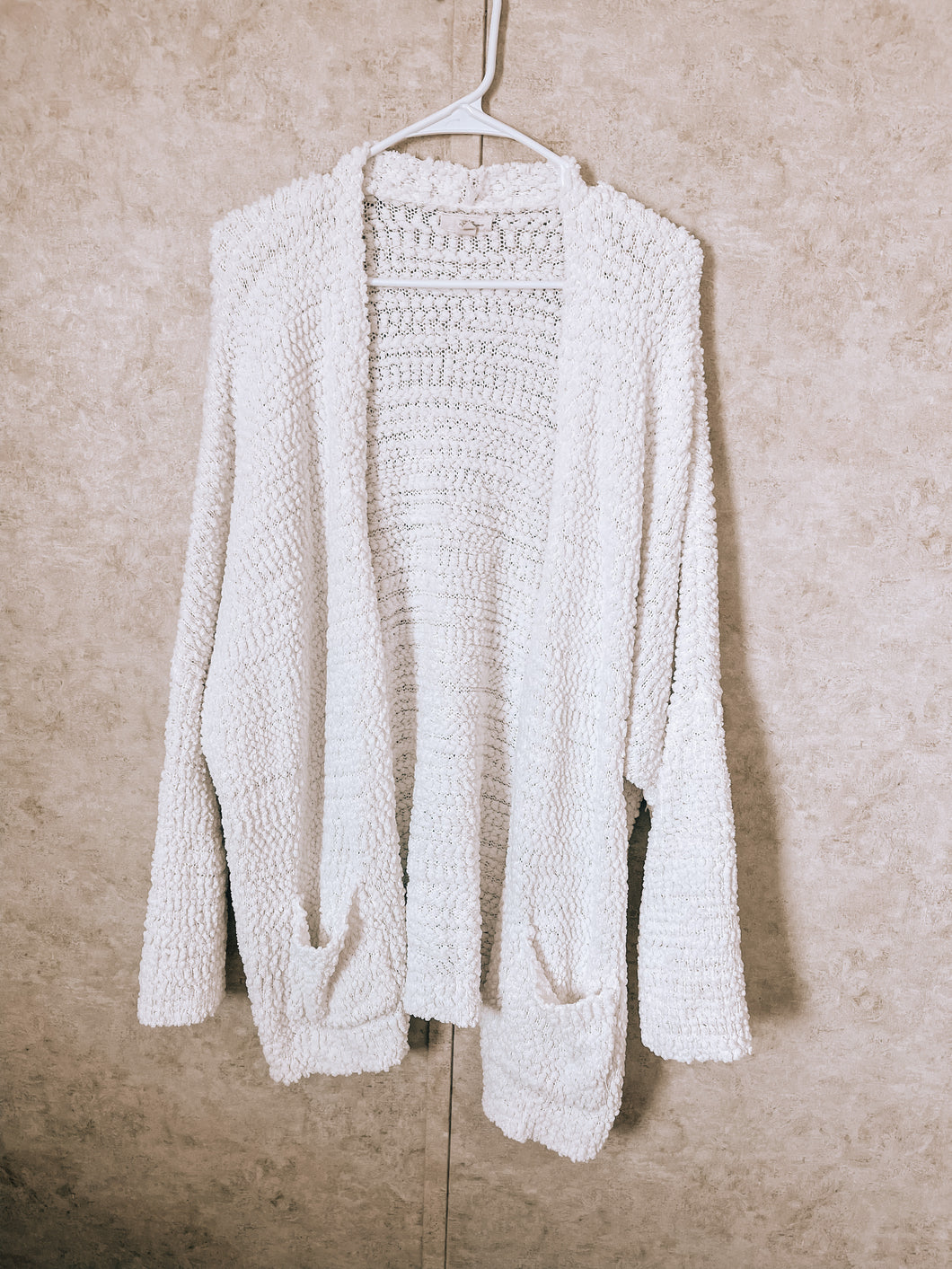 White sweater cardigan